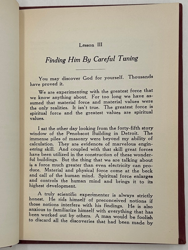 Lessons in Finding God by Marshall W. Hoyt