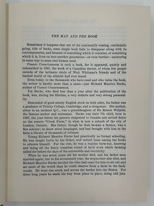 Cosmic Consciousness: A Study in the Evolution of the Human Mind
By RICHARD MAURICE BUCKE, M.D.