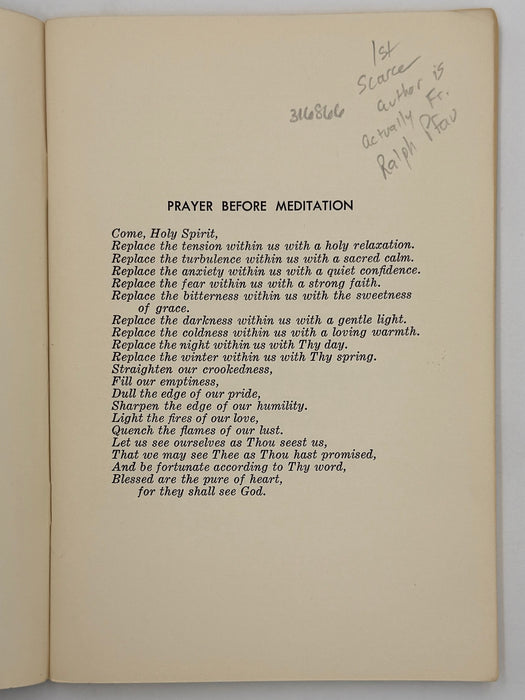 Contact With God by Father John Doe (Ralph Pfau) - 1959