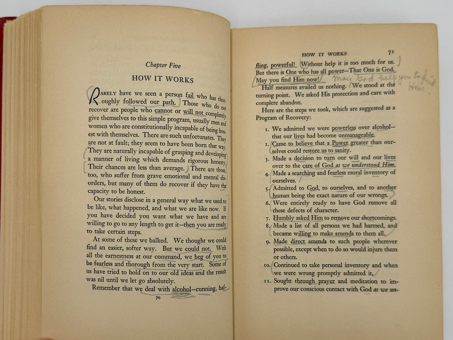Alcoholics Anonymous (Big Book) — First Edition, First Printing (April 1939)