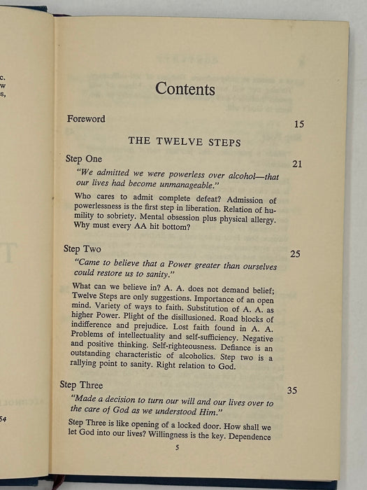 Twelve Steps and Twelve Traditions - First Small Hardback Printing - 1965