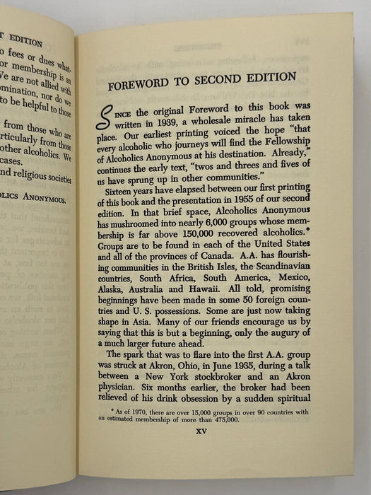 Alcoholics Anonymous Second Edition Big Book 11th Printing with ODJ