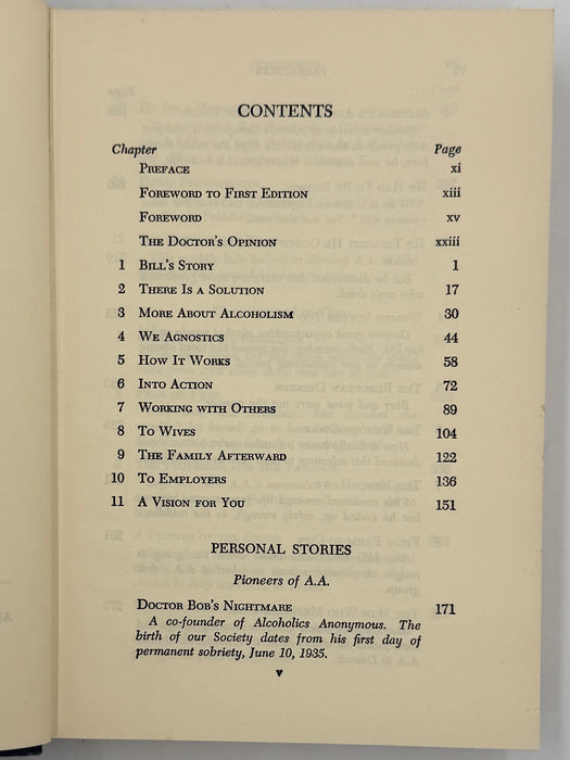 Alcoholics Anonymous Second Edition Big Book 10th Printing with ODJ