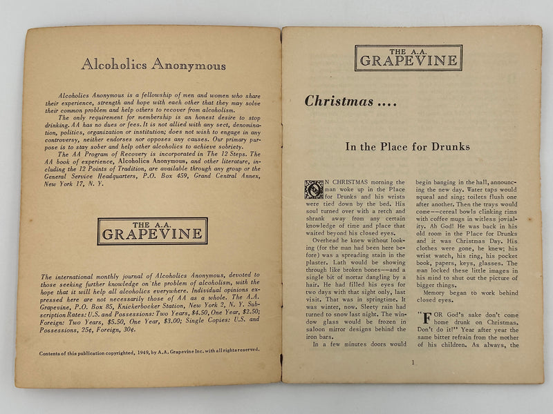 AA Grapevine from December 1949 Recovery Collectibles