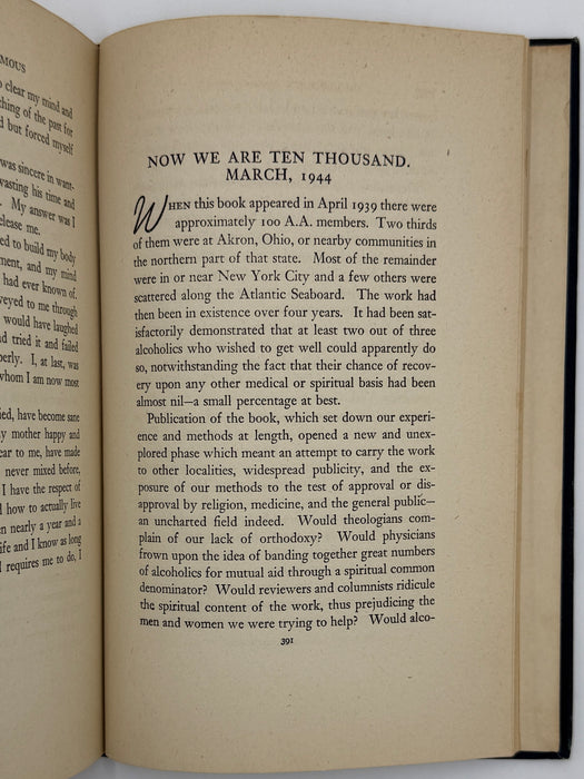 Alcoholics Anonymous First Edition 6th Printing from 1944 with RDJ