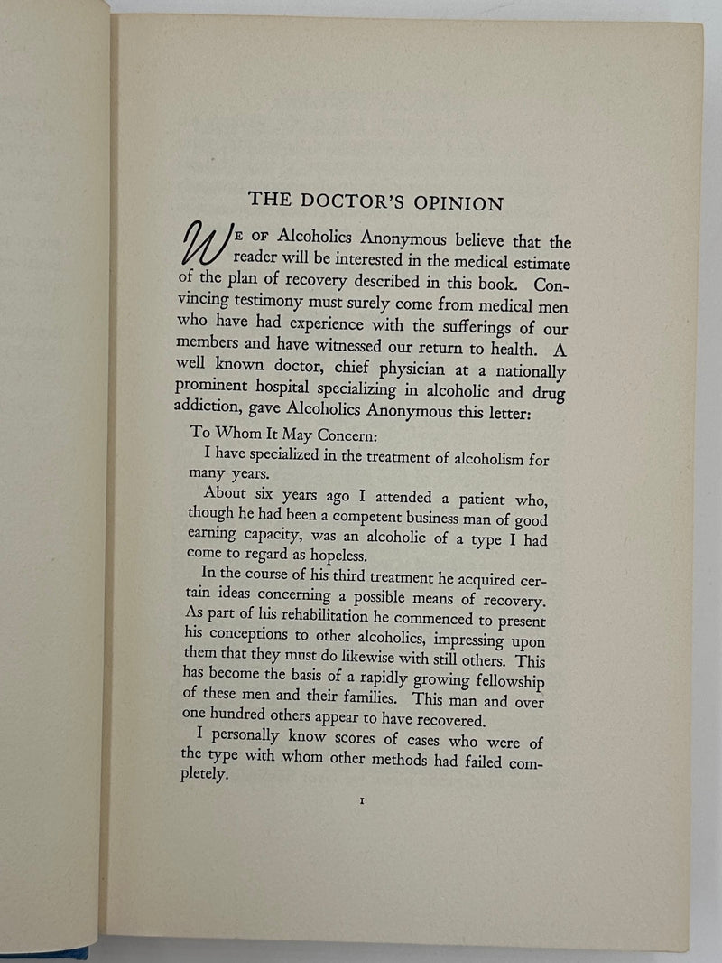 Alcoholics Anonymous First Edition 5th Printing from 1944 - RDJ