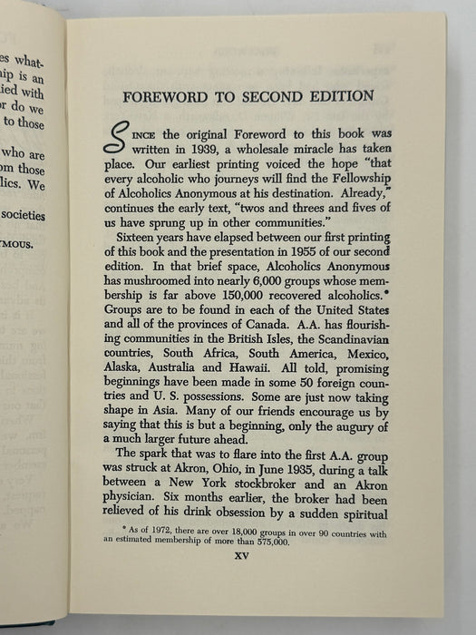 Alcoholics Anonymous Second Edition 15th Printing from 1973 - ODJ