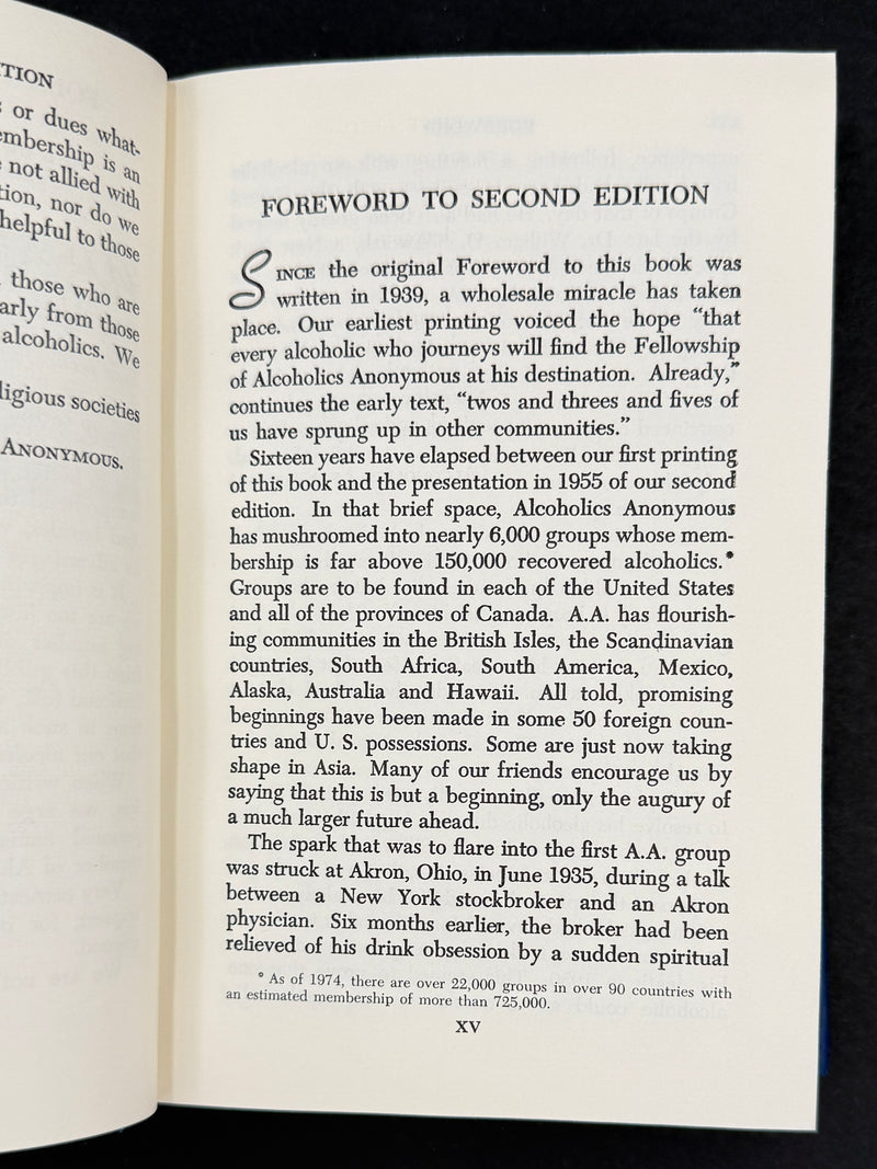 Alcoholics Anonymous — Second Edition, Sixteenth Printing (1974)