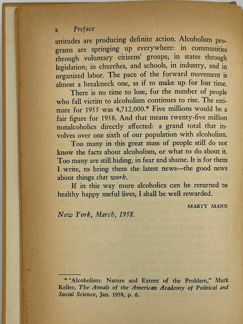 Marty Mann’s New Primer on Alcoholism - First Printing from 1958