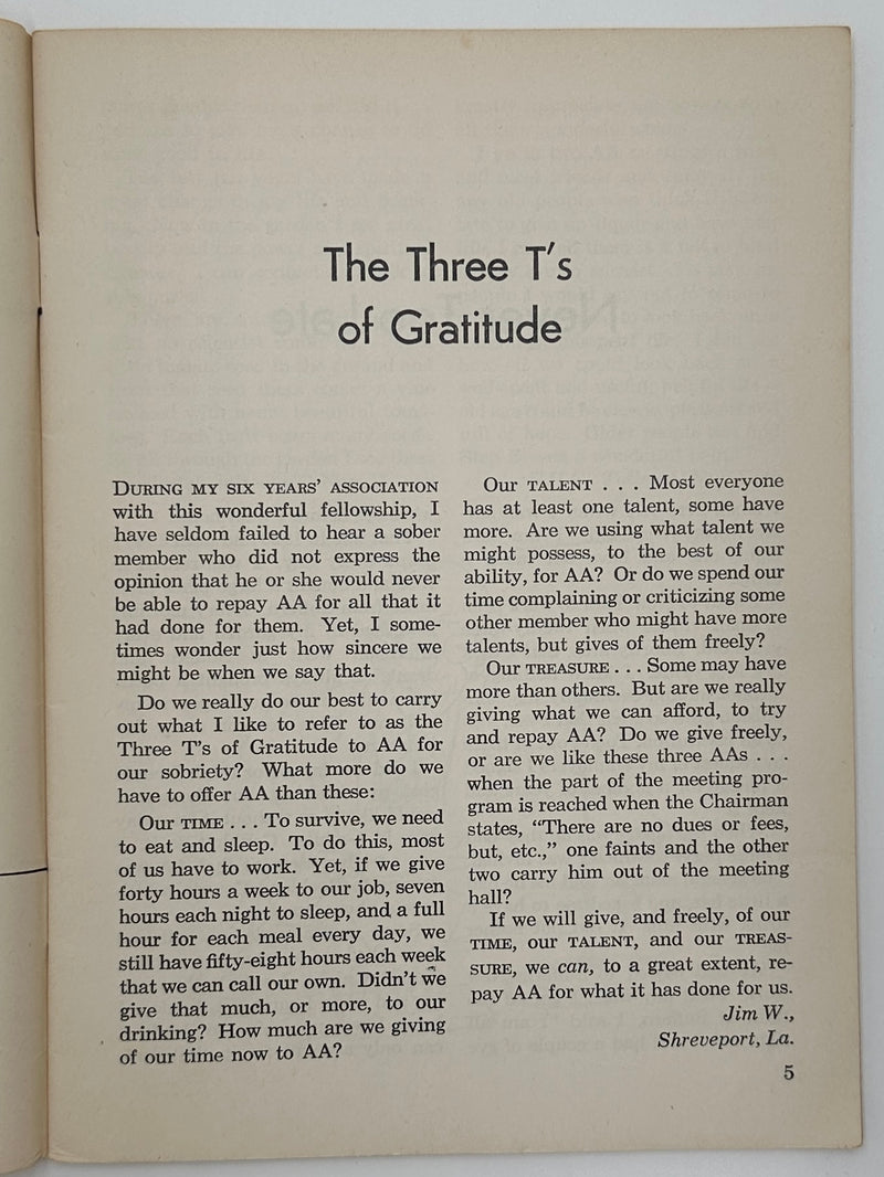 AA Grapevine from February 1957