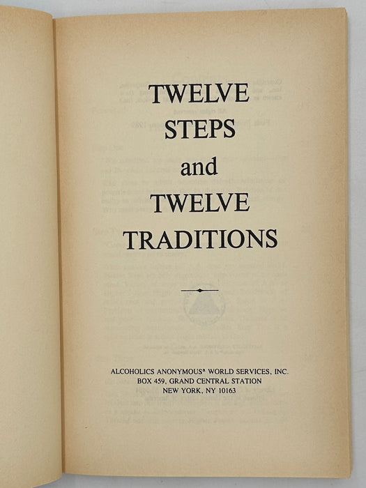 Alcoholics Anonymous Twelve Steps and Twelve Traditions - First Soft Cover Printing from 1989