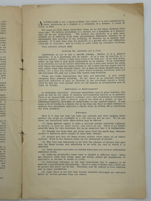 Towards a Better Understanding of Alcoholism (1943)