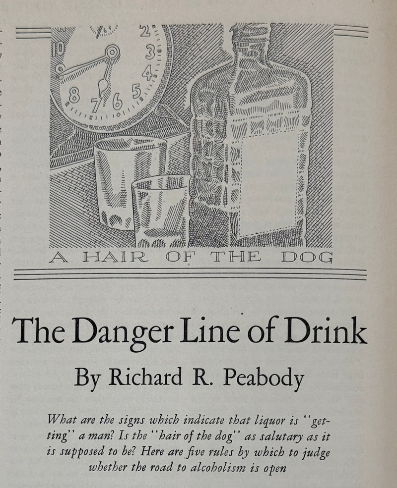 Scribner’s Magazine June 1936 - The Danger Line of Drink By Richard R. Peabody
