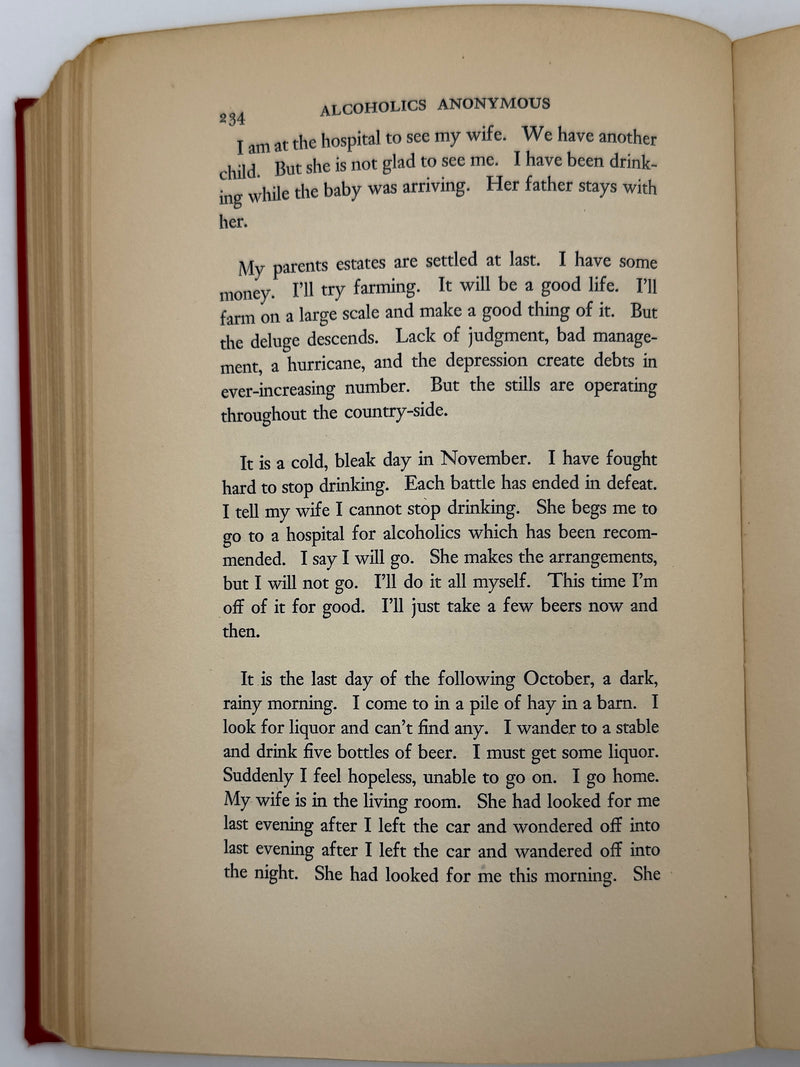Alcoholics Anonymous (Big Book) — First Edition, First Printing (April 1939)