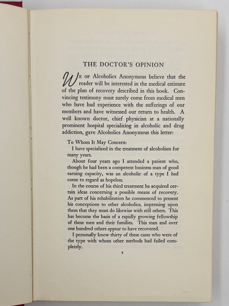 Alcoholics Anonymous 50th Anniversary First Edition by CTM Recovery Collectibles