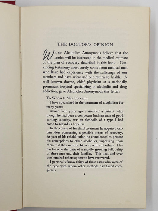Alcoholics Anonymous 50th Anniversary First Edition by CTM Recovery Collectibles