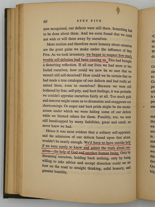 Alcoholics Anonymous Twelve Steps and Twelve Traditions - First Printing from 1953 - RDJ