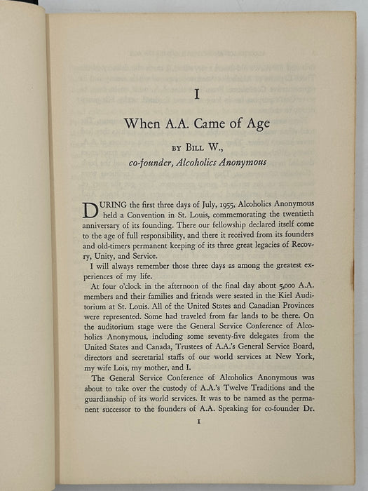 Alcoholics Anonymous Comes Of Age - First Printing from 1957