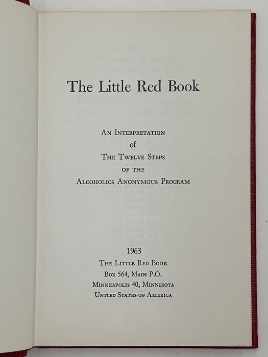 The Little Red Book: An Interpretation Of The Twelve Steps of the Alcoholics Anonymous Program - 17th Printing 1962 - ODJ