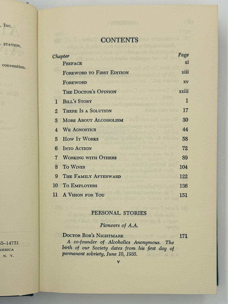 Alcoholics Anonymous Second Edition Big Book 11th Printing with ODJ