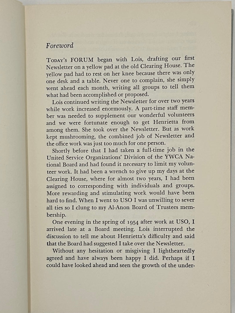 Al-Anon’s Favorite Forum Editorials - First Edition from 1970 - ODJ Recovery Collectibles