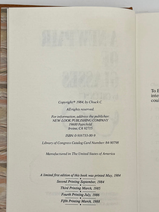 A New Pair Of Glasses by Chuck C. - 5th Printing 1988 - ODJ
