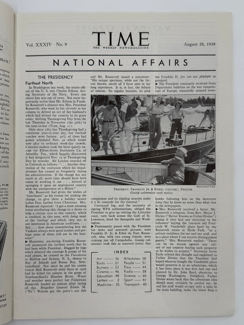 Time Magazine from August 1939 - Buchman