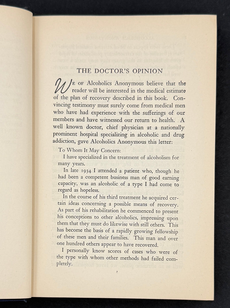 Alcoholics Anonymous — First Edition, Twelfth Printing (October 1948) with Original Dust Jacket