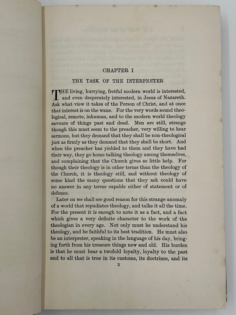 The Person Of Christ by L.W. Grensted - First Printing - ODJ Recovery Collectibles