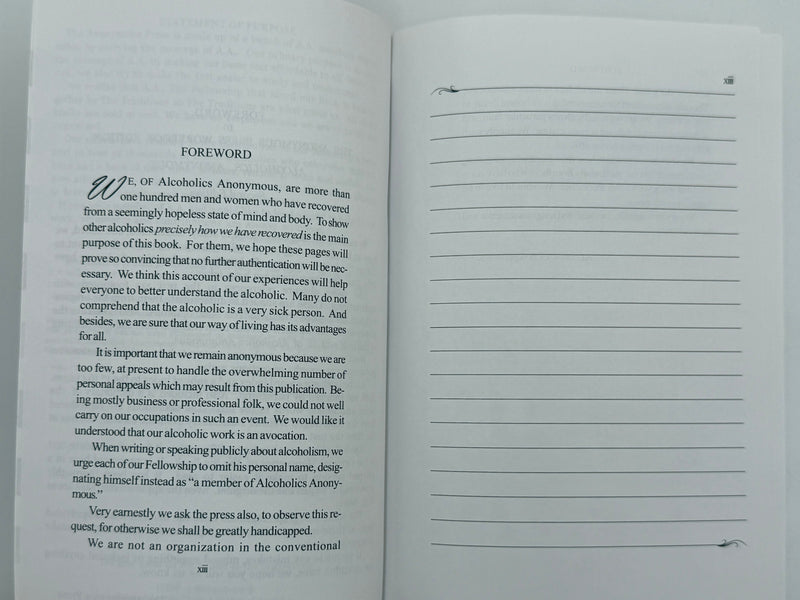 The Anonymous Press Workbook Edition of Alcoholics Anonymous - Second Edition