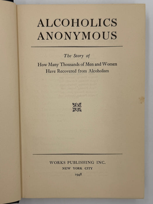 Alcoholics Anonymous First Edition 12th Printing from 1948 - ODJ