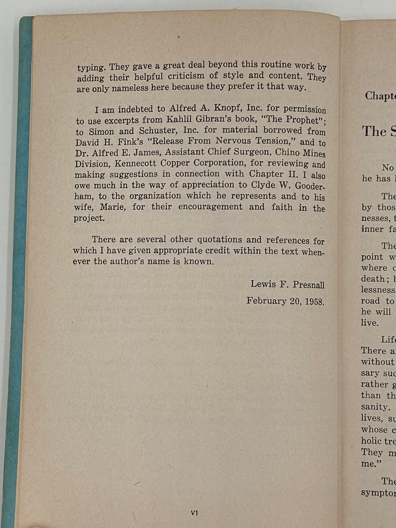 The Search for Serenity by Lewis Presnall- 1959 Recovery Collectibles