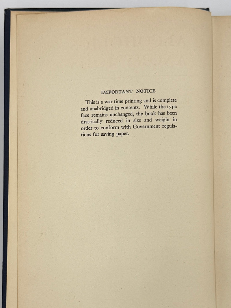 Alcoholics Anonymous First Edition — 7th Printing, January 1945 | Exceptionally Rare Wartime Big Book