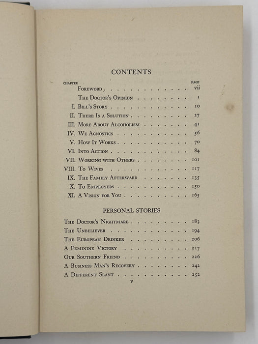 Alcoholics Anonymous First Edition 6th Printing from 1944 with ODJ