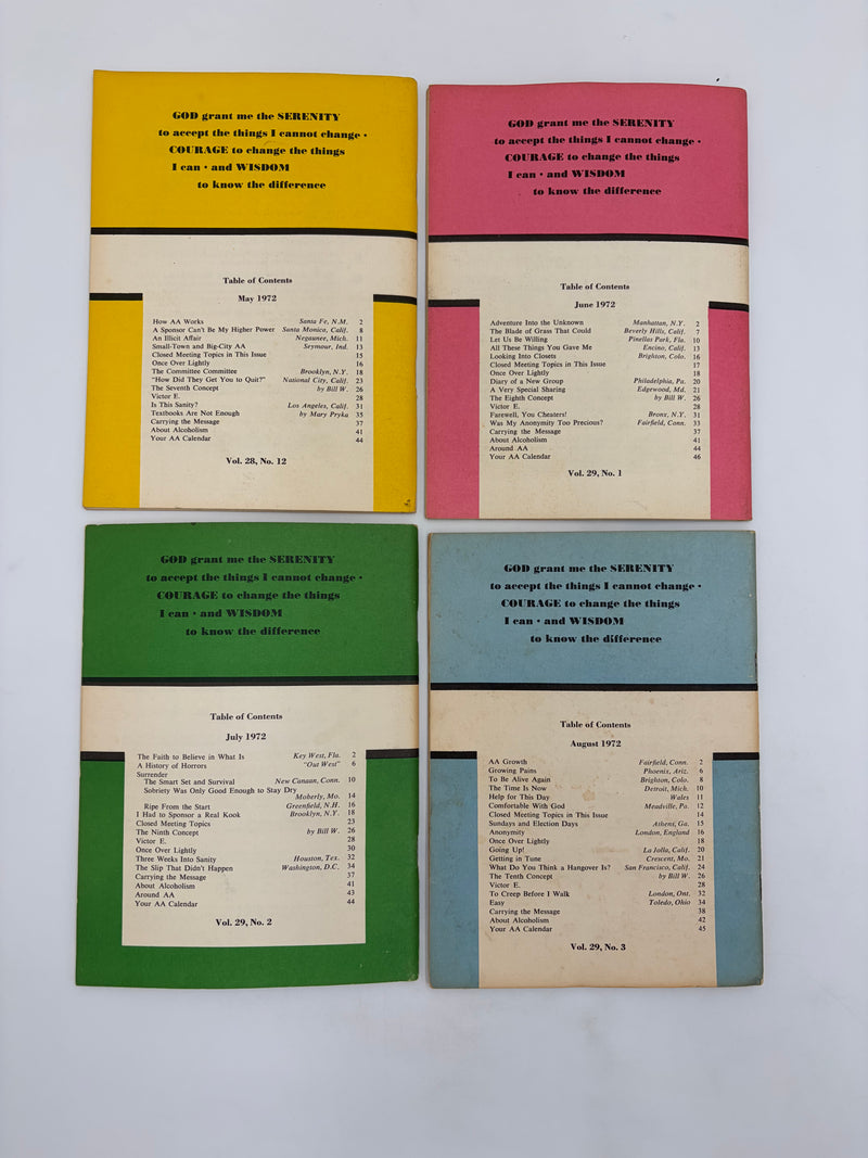 AA Grapevine Complete Set 1972