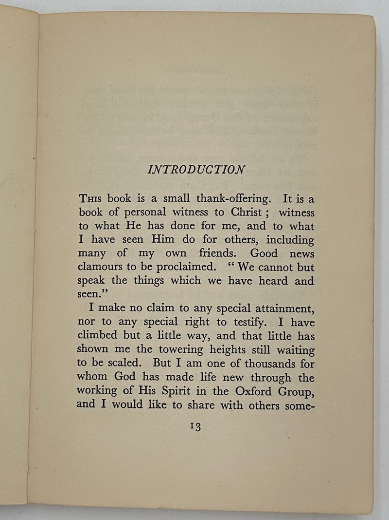 Why I Believe In The Oxford Group by Jack C. Winslow - 1935