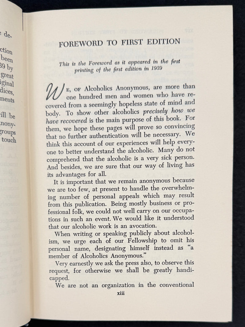Alcoholics Anonymous — Second Edition, Ninth Printing (1967)