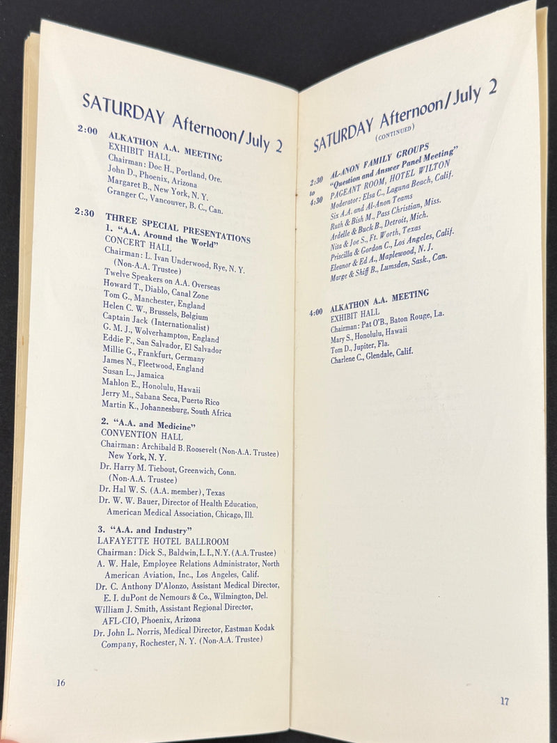 1960 Alcoholics Anonymous 25th Anniversary International Convention Collection — Long Beach, California