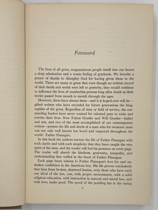 Father Flanagan of Boys Town by Fulton Oursler and Will Oursler