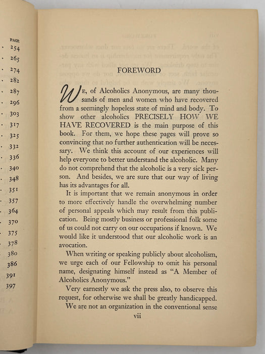 Alcoholics Anonymous First Edition 16th Printing from 1954 with ODJ