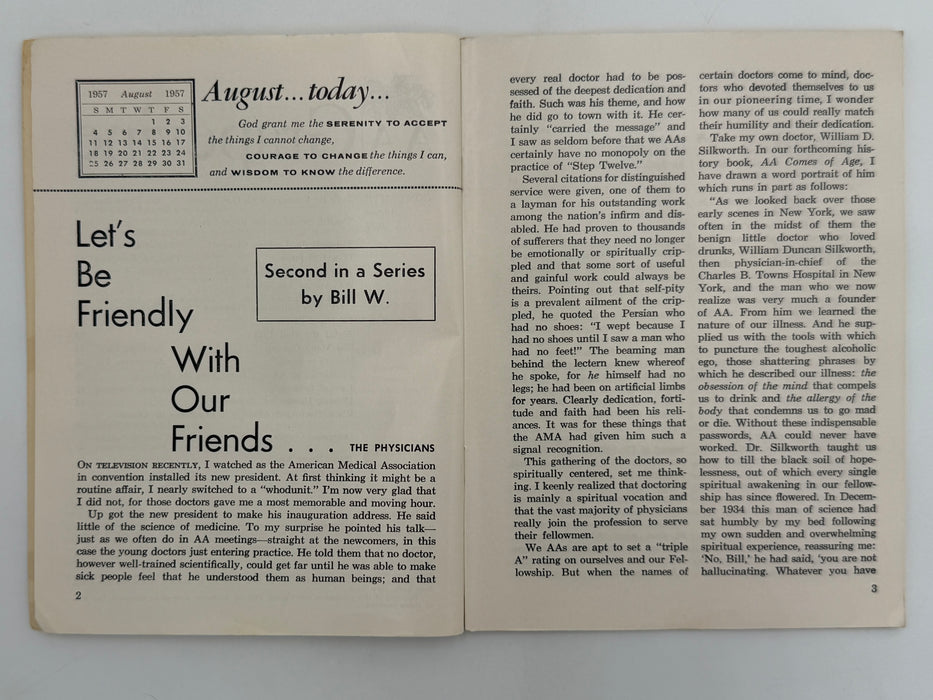 AA Grapevine from August 1957