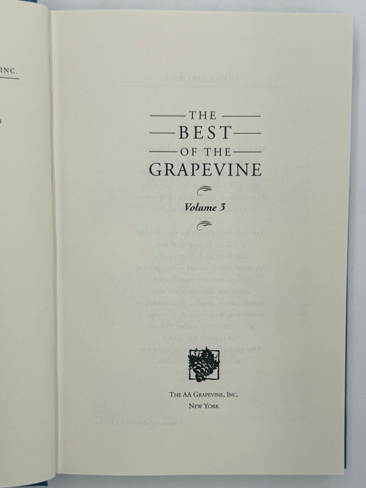 The Best of the Grapevine Volume 3 - First Printing from 1998 - ODJ