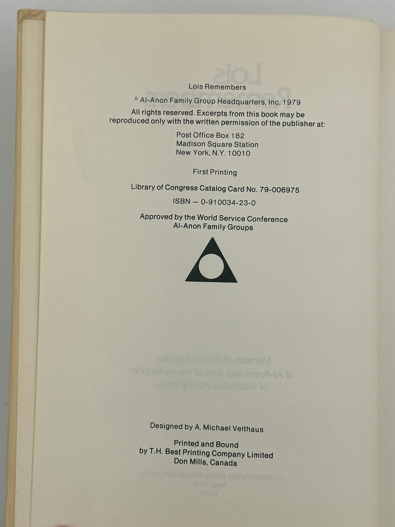 Lois Remembers - First Printing from 1979 - ODJ