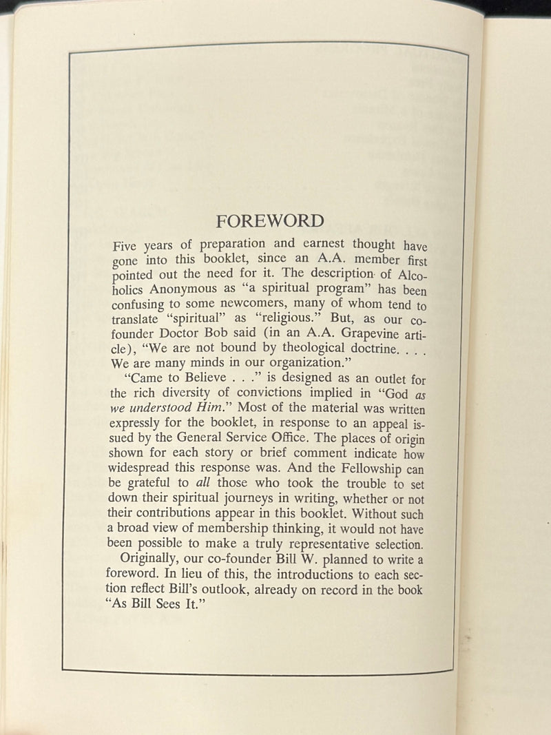Came to Believe - Second Printing from 1973