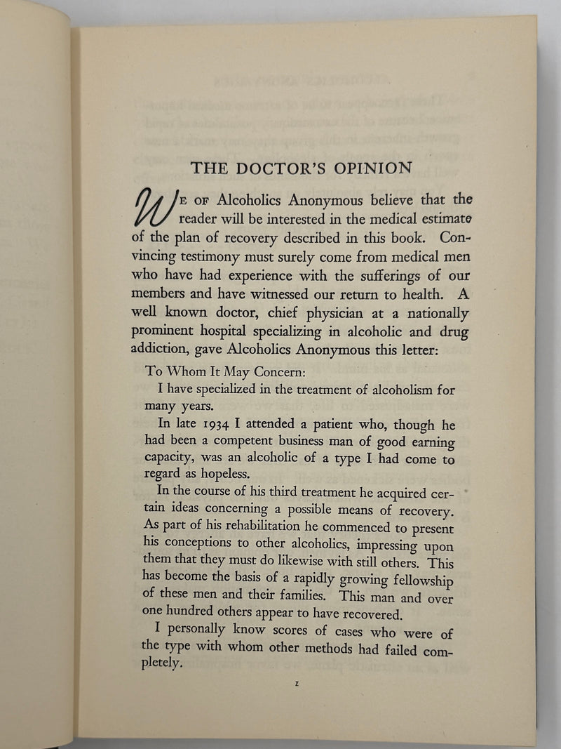 Alcoholics Anonymous — First Edition, Thirteenth Printing (February 1950) With Original Dust Jacket