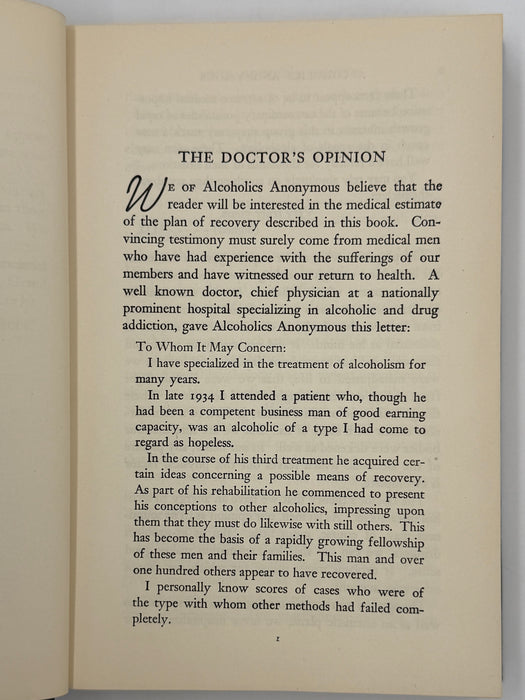 Alcoholics Anonymous — First Edition, Thirteenth Printing (February 1950) With Original Dust Jacket