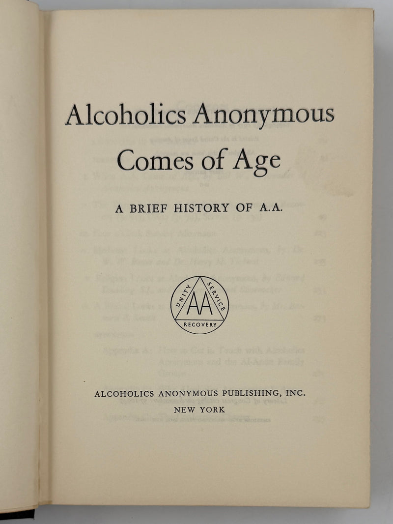 Alcoholics Anonymous Comes of Age — First Edition, First Printing (1957) Alcoholics Anonymous Publishing, Inc.