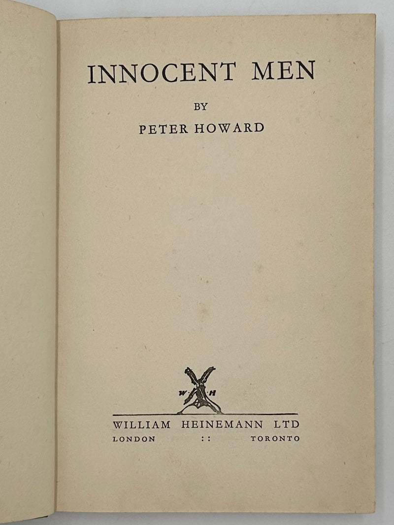 Innocent Men by Peter Howard - First Printing from 1941 - ODJ