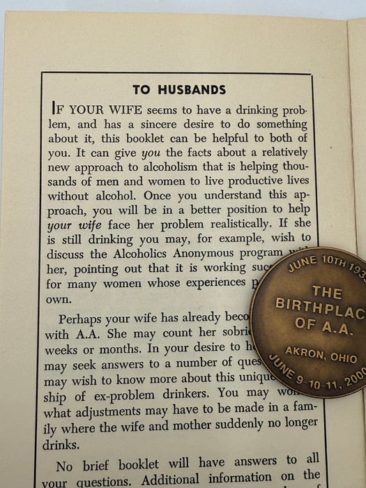 The Alcoholic Wife - First Printing Pamphlet from January 1954