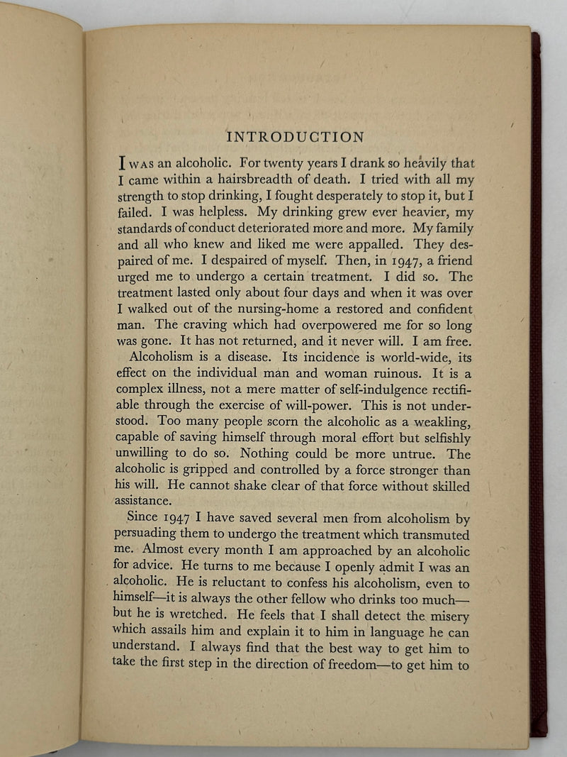 I Was an Alcoholic: The Story of a Cure by Patrick Ridell - SIGNED